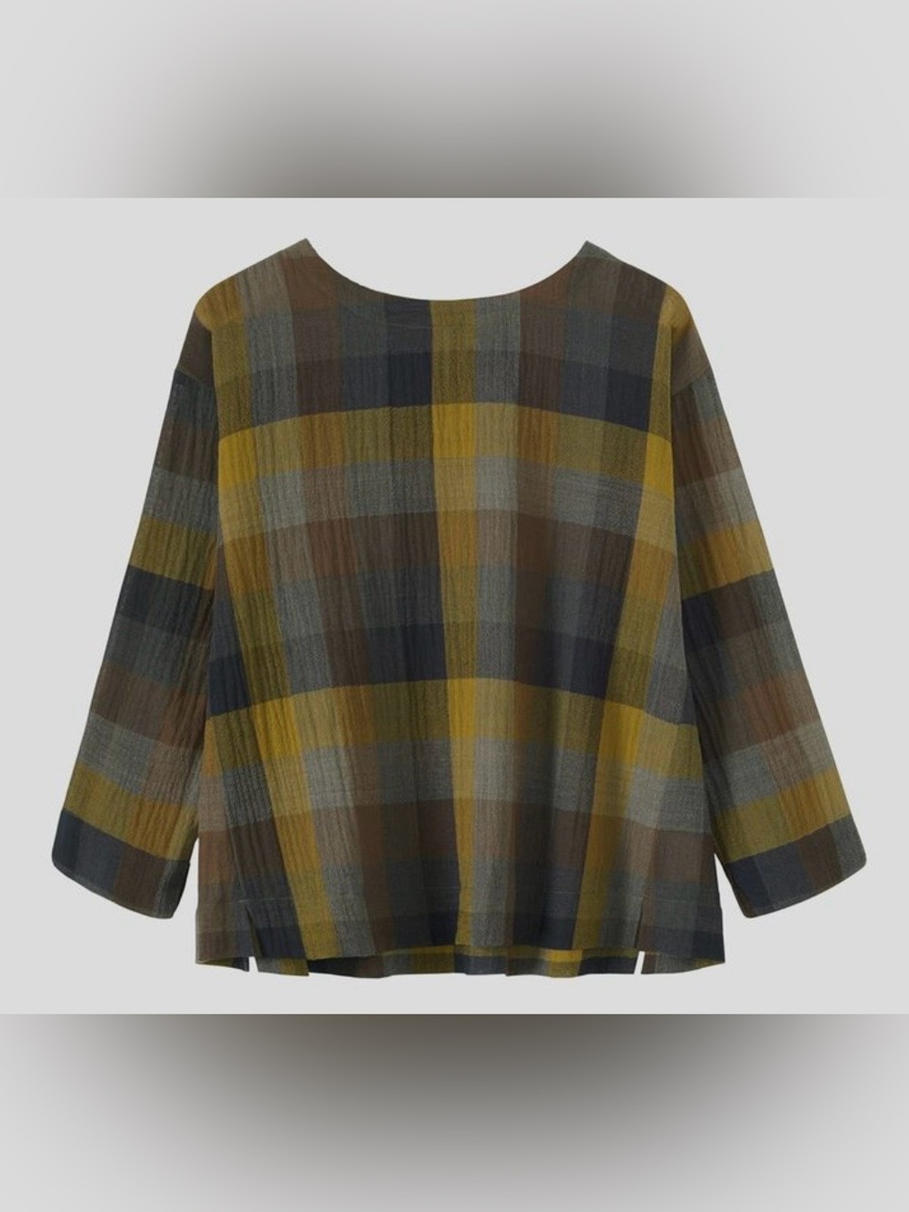 TOAST check boxy wool top sz 10 NEW Without Tags.